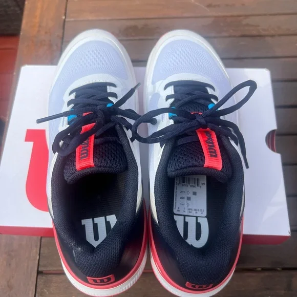 Wilson White and Red Athletic Shoes - Picture 3 of 5